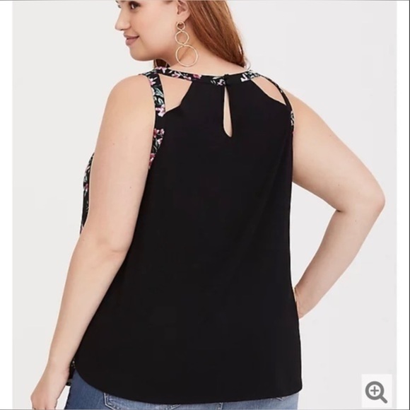 🔥Host Pick🔥 NWOT Torrid Floral Woven Knit Tank Sz 2 - Picture 3 of 8
